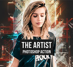 极品PS动作－抽象艺术(含高清视频教程)：The Artist Photoshop Action